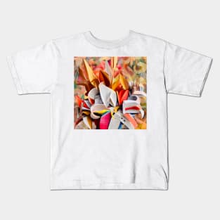 Dynamic Floral Collage Kids T-Shirt